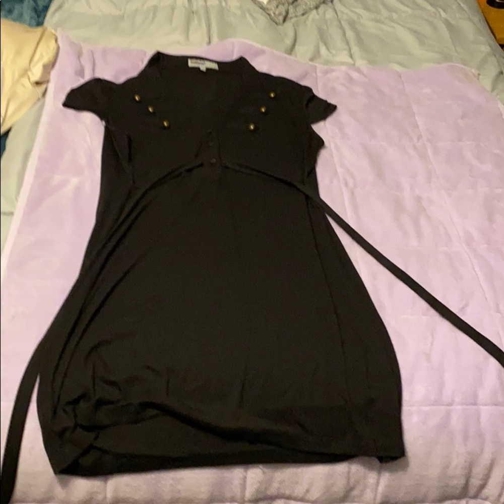 Black tie back dress